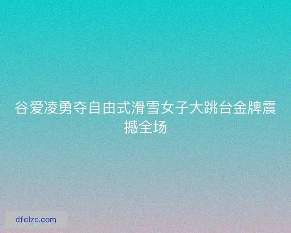 谷爱凌勇夺自由式滑雪女子大跳台金牌震撼全场 谷爱凌勇夺自由式滑雪女子大跳台金牌震撼全场