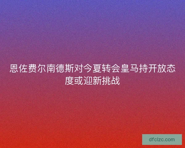 恩佐费尔南德斯对今夏转会皇马持开放态度或迎新挑战 恩佐费尔南德斯对今夏转会皇马持开放态度或迎新挑战